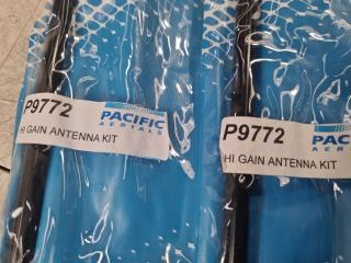 2x Pacific Aerials HI Gain Antenna Kits P9772