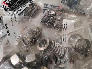 Assorted Stainless Steel Bolts, Nuts, Washers, Screws