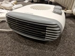 4x Assorted Space Heaters + 7x Power Boards