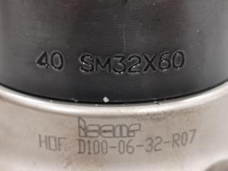 Mill Tool Holder BT40 SM32X60 w/ Iscar Cutter HOF D100-06-32-R07