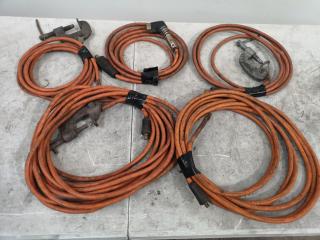 5x Assorted Welding Cables