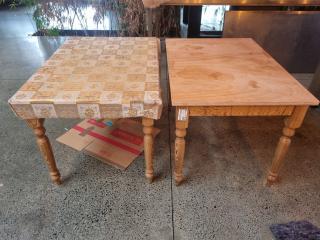2 x Timber Tables