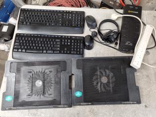 Assorted IT Accesories, Keyboards, Mice, Cooling Stands, More