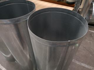 3x Galvanised Steel Duct Flues, 450x1200mm Size