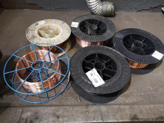 5x Partial Spools of Assorted MIG Welding Wire
