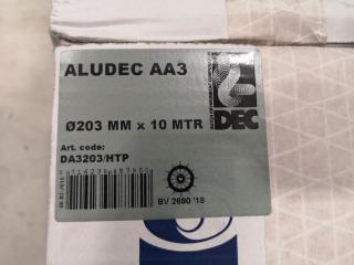 4x Aludec AA3 Flexable Laminate Ducting Lengths, 203mm x 10m Each