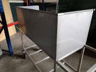 Custom Mobile Stainless Steel Workbench Trolley w/ Fire Brick Lining