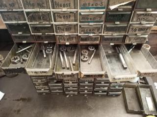 Large Drawer Unit of Taps and Dies