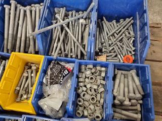 Assorted Bolts, Concrete Bolts, Washers, Nuts, Anchors & More