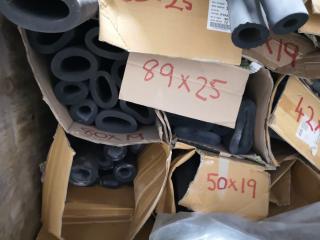 Huge Lot of Plumbing Pipe Black Rubber Foam Insulation Tubing
