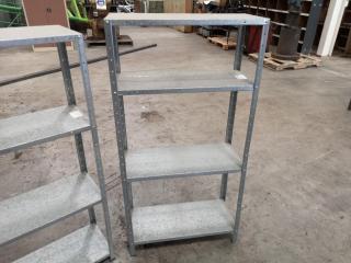 4x Light Duty Workshop Shelving Units