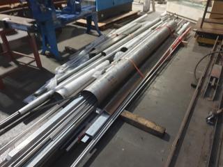 Large Lot of Short Stainless Pipe and Assorted Extrusion