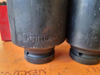 8-Piece 1" Drive Impact Sockets, Metric Sizes
