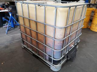 1000L Industrial Tank in Galvanised Cage
