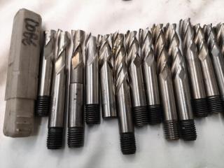 79x Assorted Ball, Square Edge, Rounded Edge & Finishing End Mill Bits