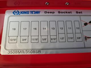 2x King Tony Deep Socket Sets, 3/8" & 1/2" Drive