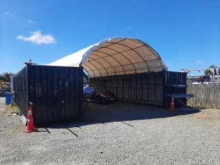 40" Container Shelter with Two Open Containers