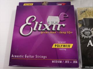 7x Assorted Sets of Acoustic Guitar Strings
