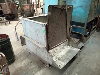 Steel Bin with Contents