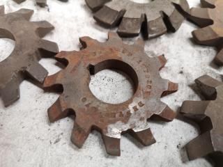 7x Assorted Involute Gear Mill Cutters
