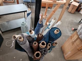 19 Reels of Assorted Upholstery Fabrics