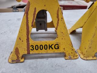 2x 3000kg Adjustable Jack Stands