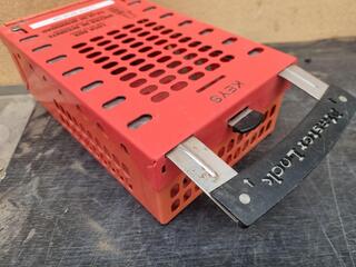 Master Lock Lockout Box w/ 8x Safety Lockout Padlocks + Key