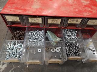 Assorted Lot of Fastening Hardware, Screws, Nuts, Nails & More