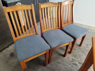 Wood Dining Table w/ 6x Wood Chairs