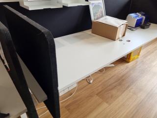 Modern Double Sided Office Desk Assembly