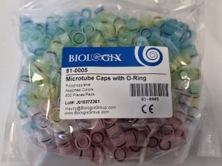 500x BioLogix 1.5mL Screw Cap Microtubes w/ Caps, New