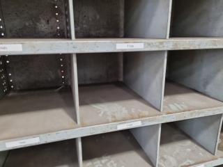 Steel Workshop Pigeon-Hole Storage Shelf Unit