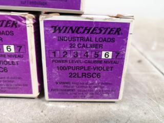 6x Boxes of Winchester Industrial Anchor Loads, 22cal
