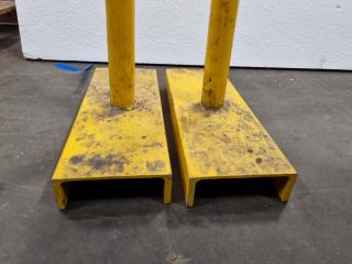 Pair of Adjustable Industrial Material Support Stands