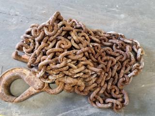 Large Single Leg Lifting Chain, 7.3m Length