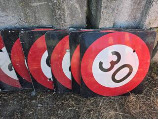 9 x Road Works Signs 