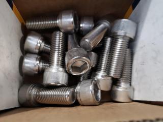 Stainless Steel Bolts, Nuts, Screws, Washers, Assorted Bulk Lot