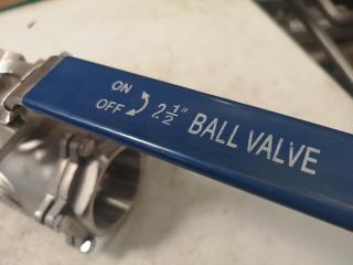 2.5" 3-Way Ball Valve, 1000 WOG, CF8M