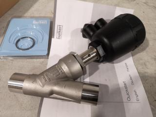 Burkert 20mm Type 2000 Pneumatically Operated 2/2 Way Angled Seat Valve
