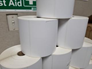 10x Rolls of 97x70mm Plain White Labels, Bulk Lot