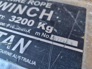 Titan Wire Rope Winch, 3200kg Capacity