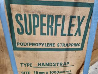 SuperFlex Polypropylene Strapping, 1000-metres,+ Buckles