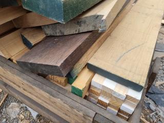 Bin of Assorted Softwood & Hardwood Boards