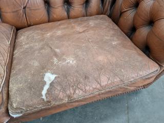 Vintage Moran Leather Sofa Couch, needs restoration