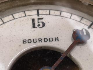 Antique Brass Bourdon Vacuum Gauge by Reid & Co