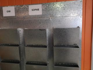 Custom Galvanised Steel A4 Size Wall Mount Bins for Office or Workshop