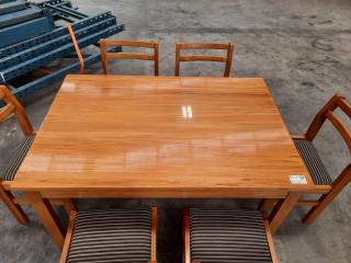 Stylish Macrocarpa Cafe Table and Chairs Set