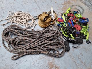 Assorted Ratchet Tie-Down Straping & Rope