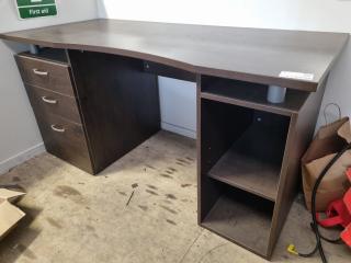 Workstation Desk w/ Built-in Drawers for home or office