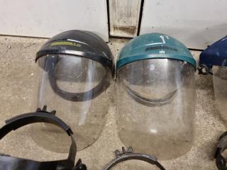 8x Assorted Face Sheilds & Welding Masks + Knee Protection